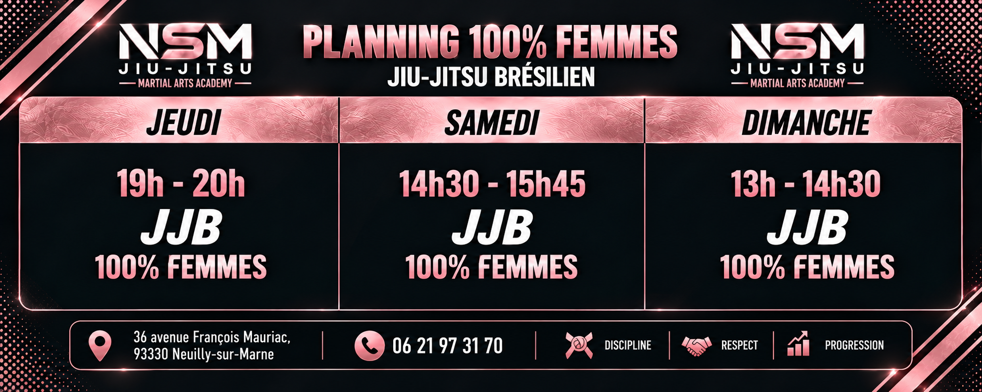 Planning NSM Ladies – 100 % femmes